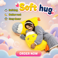 Vente en gros directe usine : Peluche mignonne et kawaii en forme de tête d'écureuil brun avec bras à pinces, cadeau pour enfants