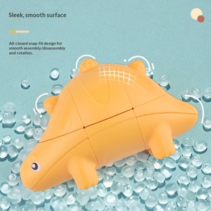 Cubo Mágico de Dinosaurio T-<span class=keywords><strong>Rex</strong></span> |   Rompecabezas Transformable 3x3 y 2x2 para Niños Preescolares |   Juego de aprendizaje temprano con temática animal - Product Image 4