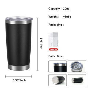 20 oz đôi tường thép không gỉ nhiệt chân không Mug Nhiệt Du Lịch bia Mug với nắp và rơm - Product Image 3