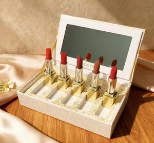 2026 Luxury Brand Lipstick Sample <b>Set</b> Five Pieces Case Gold Tube High Quality Mineral Waterproofing - Product Image 2