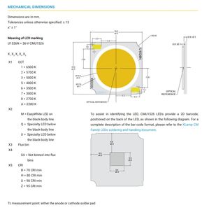 LED haute puissance COB XLAMPS blanc chaud 3000K CMU1526 perle de lampe intégrée Surface électroluminescente 14.5mm CRI90 3313lm 115 visualisation - Product Image 2
