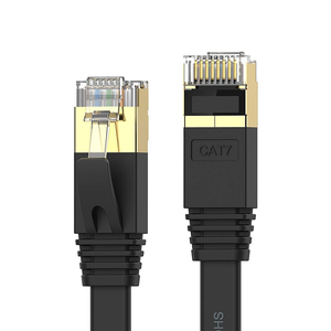 Câble Ethernet Réseau Cat7 Noir à Prix d'Usine, Cordon Plat CAT 7 BC10m/20m/30m, Connecteur RJ45 SSTP 30AWG, Gaine PVC 4 Paires - Product Image 4