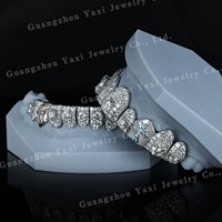 Grillz corporel invisible Hip Hop sur mesure en argent S925 avec technologie de micro-insertion, tailles 4 6 8 10 12, motif croix, unisexe, certifié