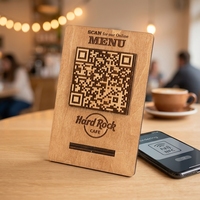 Support de menu NFC en bois