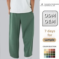 Pantalons de survêtement décontractés surdimensionnés avec logo personnalisé, de haute qualité, à jambes larges, amples, pour hommes, taille plus, poids moyen, basiques, unis