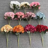 Fleur d'hortensia rose artificielle de haute qualité en gros, grande tête, en tissu simulé, pour le Nouvel An, les événements et la Saint-Valentin