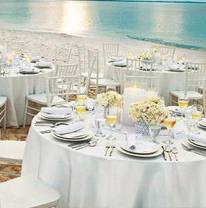 Mantel grande de lino Premium de 120 pulgadas, blanco, ganchillo, estilo moderno, a prueba de aceite, impermeable, personalizable para decoración de comedor - Product Image 2