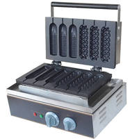 Appareil à corn-dogs commercial 6 en 1, électrique 220V, machine à gaufres à saucisses, machine à hot-dogs pour hôtels et restaurants