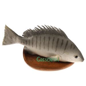 سمكة سنابر سوداء اصطناعية بطول 24 سم من البولي يوريثان، سمكة محاكاة للديكور المنزلي وحفلات الكريسماس - Product Image 2