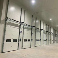 Porte chinoise enroulable en alliage d'aluminium, coupe-vent, porte industrielle à enroulement, porte de garage, panneau isolé, système de rail de plafond
