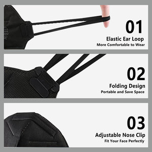 Masque anti-poussière jetable approuvé par le NIOSH et le <span class=keywords><strong>CDC</strong></span>, pliable, en tissu non tissé, avec pince-nez réglable, 4 couches de protection contre la poussière, modèle 8225 - Product Image 4
