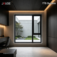 JOUGE Fenêtre oscillo-battante en aluminium à injection de colle d'angle haute précision 77S, alliage 6060-T66, paroi de 1,8 mm, bande de 39 mm pour l'ingénierie