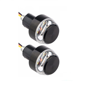 12 V Alüminyum ABS Motosiklet gidon <span class=keywords><strong>End</strong></span> led sinyal lambası Amber Beyaz Moto Gidon Kavrama Fiş Yan Marker Lamba Aksesuarı - Product Image 1