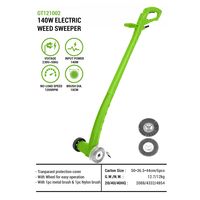 Balayeuse électrique à main Vertak 140W, brosse en métal/nylon 1200RPM 10CM pour le désherbage des terrasses, des jardins et des terrasses