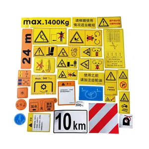 Tùy chỉnh tự dính 3m Máy phản quang nguy hiểm cảnh báo dấu hiệu Nhãn dán nhãn - Product Image 5