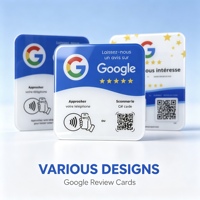 Carte de commentaires Google NFC en acrylique avec code QR