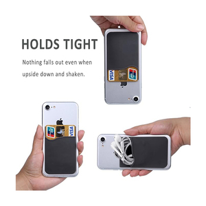 กระเป๋าสตางค์ใส่บัตรมีกาวหลากสีทำจากซิลิโคนสำหรับโทรศัพท์มือถือโลโก้ตามสั่ง2023 - Product Image 4