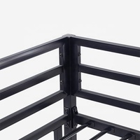 Rail de protection pour lit superposé double en métal noir mat Échelle inclinée robuste Conception peu encombrante Chambres à coucher Hôtels