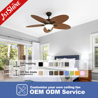 Ventilateur de plafond 1stshine avec lames en ABS, design moderne, maison intelligente, efficacité énergétique, assurance qualité, performance stable, avec lumière LED