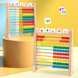 Ábaco de Madera de Cinco Filas con Soporte para <span class=keywords><strong>Primaria</strong></span>, Grados 1 y 2, Material Didáctico para Educación Temprana, Juguete de Matemáticas para Sumas - Product Image 5