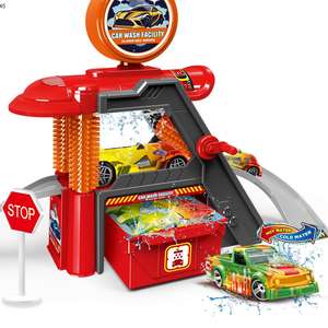 <span class=keywords><strong>Jouets</strong></span> <span class=keywords><strong>voitures</strong></span> course Parking <span class=keywords><strong>Garage</strong></span> voiture alliage petite Simulation changement de couleur multifonctionnel Station de lavage de voiture jouet - Product Image 2