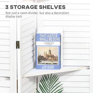 DB Offre Spéciale 67 \ "grand écran d'intimité en bois diviseur de pièce 4 panneaux 3 présentoirs Design oriental pour chambre à coucher maison pliante Stora - Product Image 6