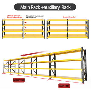 Étagères en Acier Thermolaqué à 4 Niveaux Réglables 200kg/300kg pour Supermarché, Rayonnage Métallique de Charge Moyenne pour Snacks et Boissons - Product Image 4