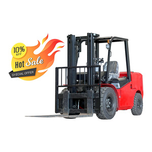 Montacargas Diésel Contrabalanceado de 5 Toneladas, Tracción en las Cuatro Ruedas, Neumáticos Sólidos Todoterreno, Mástil de Tres Etapas, YuDing CPC-50, Altura de Elevación de Horquilla de 3000 mm para Carga Pesada - Product Image 2