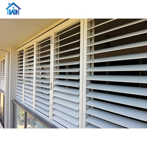 Khuyến mại Phật Sơn tùy biến rèm Venetian bên ngoài cửa sổ cửa chớp an ninh louver nhôm cửa sổ kính - Product Image 4