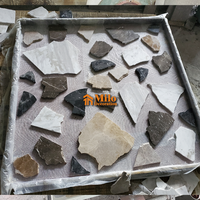 ML-IT006 Carrelage de sol en terrazzo préfabriqué personnalisé en mosaïque de marbre, ciment et résine, poli, affûté, comptoir scellé
