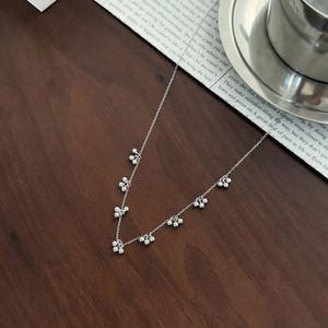 Dylam Unique <b>Statement</b> Design Fine 925 Silver Link Chain Multiple Cluster Bead Pendant <b>Necklace</b> for Women Daily Wear Accessories - Product Image 3