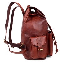 Sac à dos en cuir de qualité supérieure haute qualité en cuir véritable collège sac à dos couleur marron voyage sac à dos meilleur cadeau homme et femme
