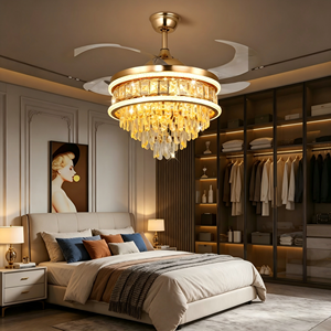 Crystal <b>Ceiling</b> <b>Fan</b> Light Fixture Fandelier with <b>Remote</b> 6 Speed Reversible Motor Indoor Decorative Lighting for Home Hotel - Product Image 6