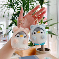 Poupée en peluche personnalisée Offre Spéciale 10cm porte-clés en peluche pingouin mignon porte-clés en peluche