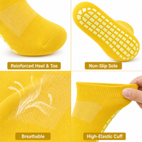 Chaussettes de trampoline personnalisées en gros, respirantes, en maille éponge, antidérapantes en silicone, pour adultes et jeunes
