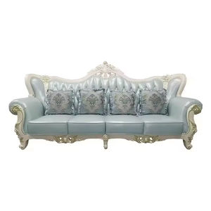 Canapé <span class=keywords><strong>d</strong></span>'angle en bois massif de luxe européen en forme de L avec finition or champagne pour salons, salles à manger et hôtels - Product Image 2