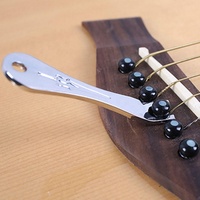 Extracteur de chevilles de pont de guitare acoustique folk en métal, outil de retrait de cordes de guitare en gros