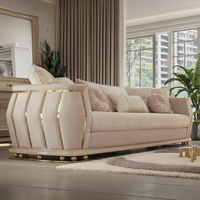 Nouvel Arrivage : Ensemble de Canapés Convertibles en Velours de Luxe, Capitonnés, avec Mousse Haute Densité, Confortables, Pieds en Acier Inoxydable, pour Salon et Maison