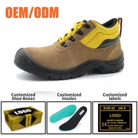 Chaussures de sécurité Tiger Master en cuir suédé marron, anti-perforation, embout en acier, semelle PU antidérapante et résistante à l'huile pour hommes – Idéales pour l'entrepôt