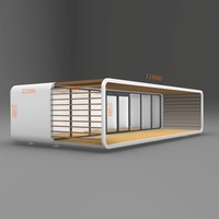 Bloc Maison Seule Cabine Portable Modulaire Petite Maison Conteneur De Luxe Espace Capsule Maisons Maison Préfabriquée 100m2 Conteneur Café