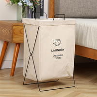 Grand panier à linge pliable en tissu imperméable et panier à vêtements sales, sac de rangement pour salle de bain