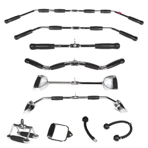 Ensemble d'accessoires pour machine à câble : Barre de tirage vertical, <span class=keywords><strong>Corde</strong></span> triceps, Poignée de rame, Barre de préhension pour la musculation du dos, des bras et de la poitrine - Product Image 1