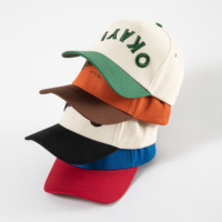 Casquette de baseball ajustable en sergé de coton bicolore structurée à 5 panneaux avec logo brodé personnalisé