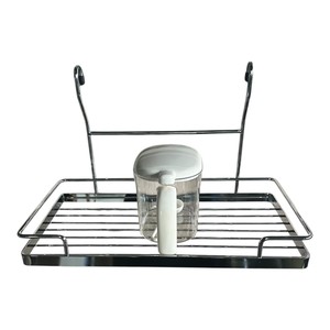 Étagère à épices et porte-serviettes en papier moderne et simple en acier inoxydable électro-plaqué, montage mural, rangement de cuisine - Product Image 3