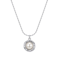 Collier pendentif coquillage perlé texturé vintage pour femme, plaqué or 18 carats, acier inoxydable 304, avec extension réglable