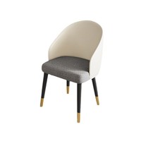 Chaise de salle à manger en cuir véritable de luxe moderne, chaise de salle à manger rembourrée en velours avec pieds en bois massif pour restaurant, salle à manger.