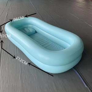 Adult Inflatable Bathtub 212x37x96cm Light Blue Medical Care Pool For Bathing And Bedridden Patients - Product Image 3