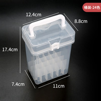 Boîte de rangement pour stylo marqueur blanc d'usine 36/48/60/80/108 étui à crayons transparent couleur