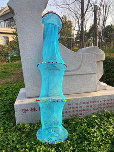 Filets de pêche en acier inoxydable avec cadre en forme de garde-poisson caoutchouté, maille en polypropylène, revêtement en nylon - Product Image 6