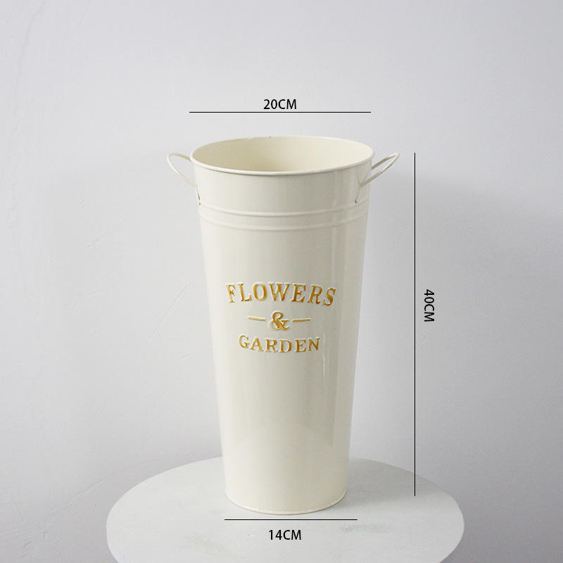 Off-white iron ear bucket 40cm high